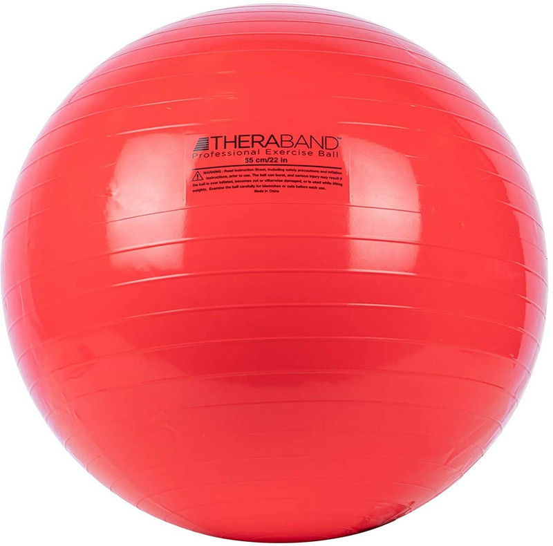 Theraband Exercise & Stability Ball, Yoga and Fitness Ball, RED, 55CM Gym Ball