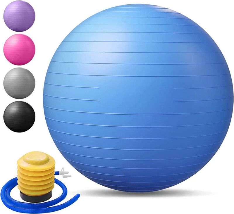 SIMESTICH Anti-Burst Stability Exercise Gym Ball with Air Pump Gym Ball(With Pump)
