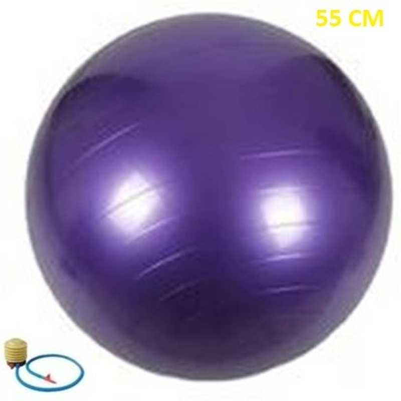 Inditradition Anti Burst Gym Ball with Foot Pump, Blue - 75 CM Gym Ball(With Pump)