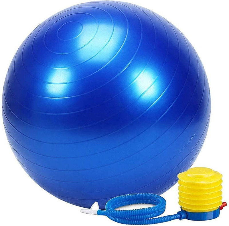 POXEFLIP Extra Thick 75cm Exercise Gym Ball with Pump – Heavy Duty Anti-Burst Stability Gym Ball(With Pump)