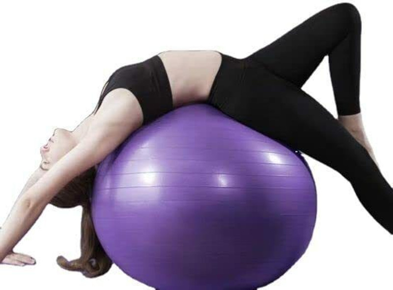 FILIXTRUE Gym Ball Durable Balance Ball Ideal for Aerobic Exercise Men and Women (65 CM) Gym Ball(With Pump)