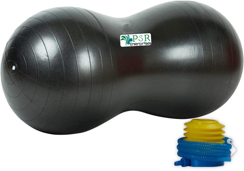 PSR ENTERPRISES Physical Therapy Peanut Ball 60CM Shaped Swiss Stability PSR-58A Gym Ball(With Pump)