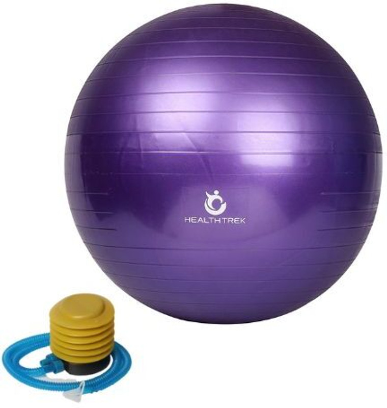 MOSHTU Exercise Gym Ball Anti Burst Yoga Ball with Foot Pump for Total Body Fitness 65 mm Gym Ball(With Pump)