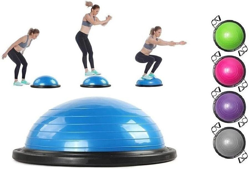 Shopeleven Half Ball Balance Trainer -Yoga Exercise Fitness Platform Resistance Exerciser Gym Ball(With Pump)