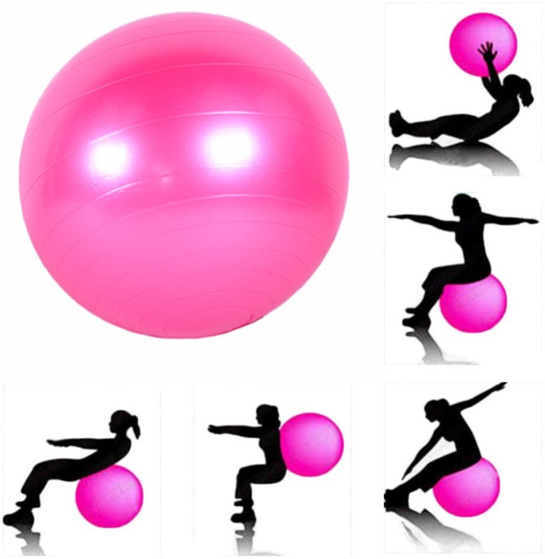 Pinopa Gym Ball for Exercise with Foot Pump for Workout Yoga for Women and Men Gym Ball(With Pump)