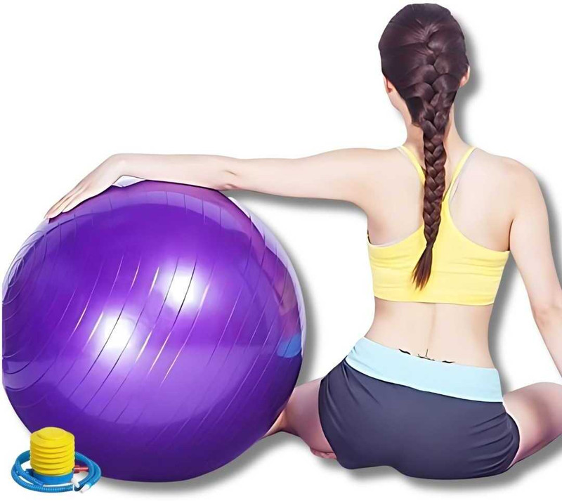 pranzo Anti-Burst Gym Ball with Pump Yoga Fitness Balance Exercise Ball for HomeWorkout Gym Ball(With Pump)