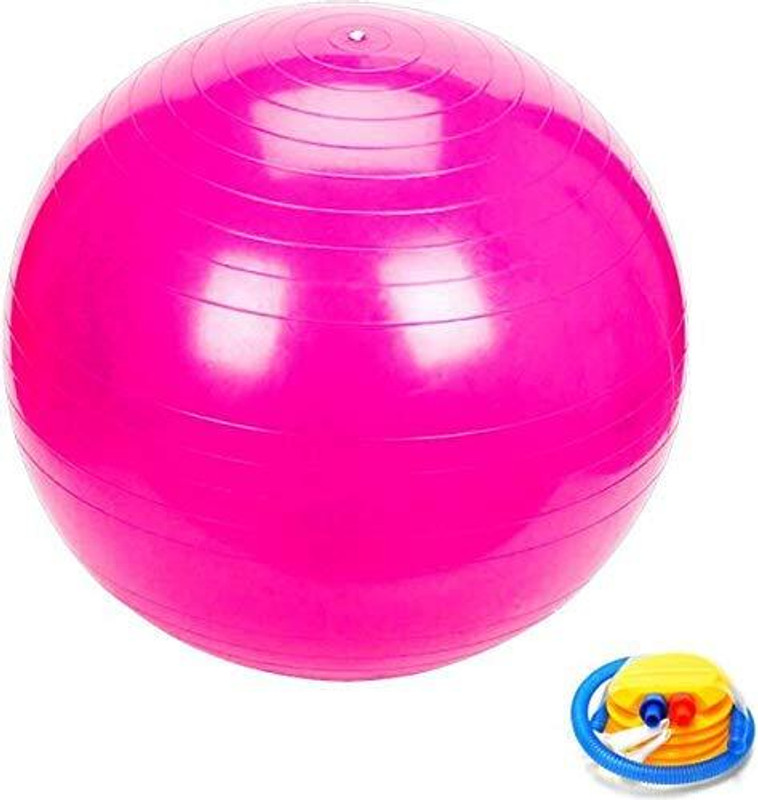 PAVITYAKSH GYM BALL 65 CM PINK Exercise Ball Gym Ball(With Pump)