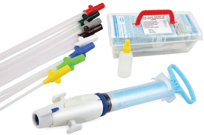 OTICA Sterimed Manual Aspiration Kit Double Pinch Valve/Autoclavable Gynecological Aspiration Kit