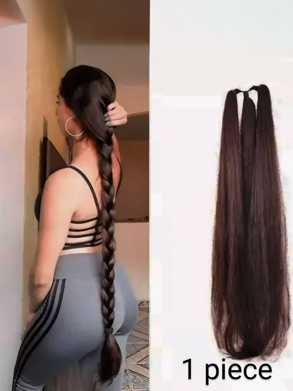 KVY COLLECTION Fashion Braid ponytail (1piece) hair Extension for girls & women hair extension Braid Extension(Brown)