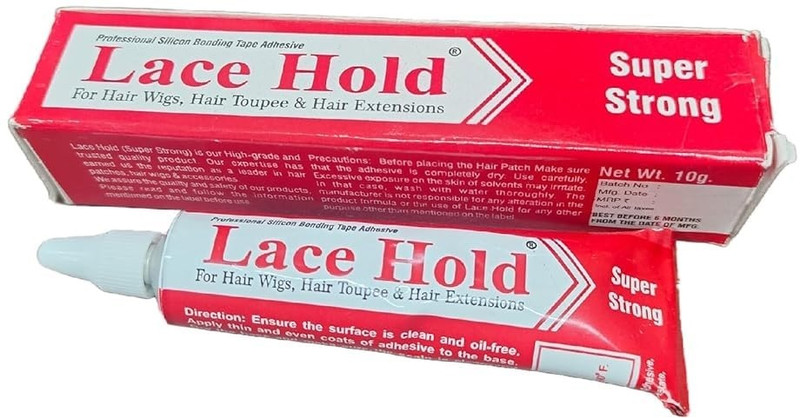 A H S 10G Lace hold I Hair patch I Skin Glue, extensions and wig glue Hair Accessory Set(Red)