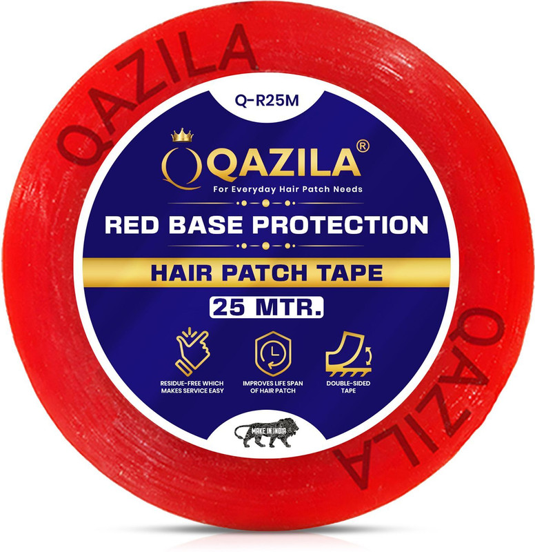 Qazila Hair Patch Tape | Protects Patch Border | Makes Service Easy | Double-Sided Hair Accessory Set(Red)