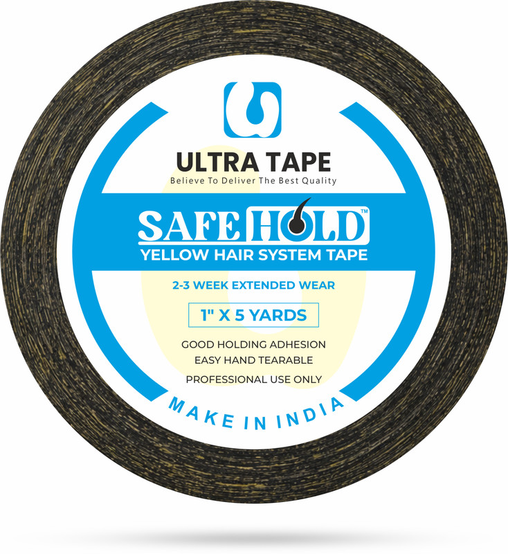 SAFEHOLD Double-sided WigPatch Tape | Water & Sweat Resistant (1" X 5 YARD) Hair Accessory Set(Black)