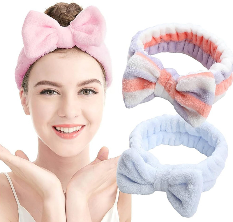 MANODHRUVA 2pcs Soft Facial Headwrap Band for Girls and Women, Multicolor Head Band(Multicolor)