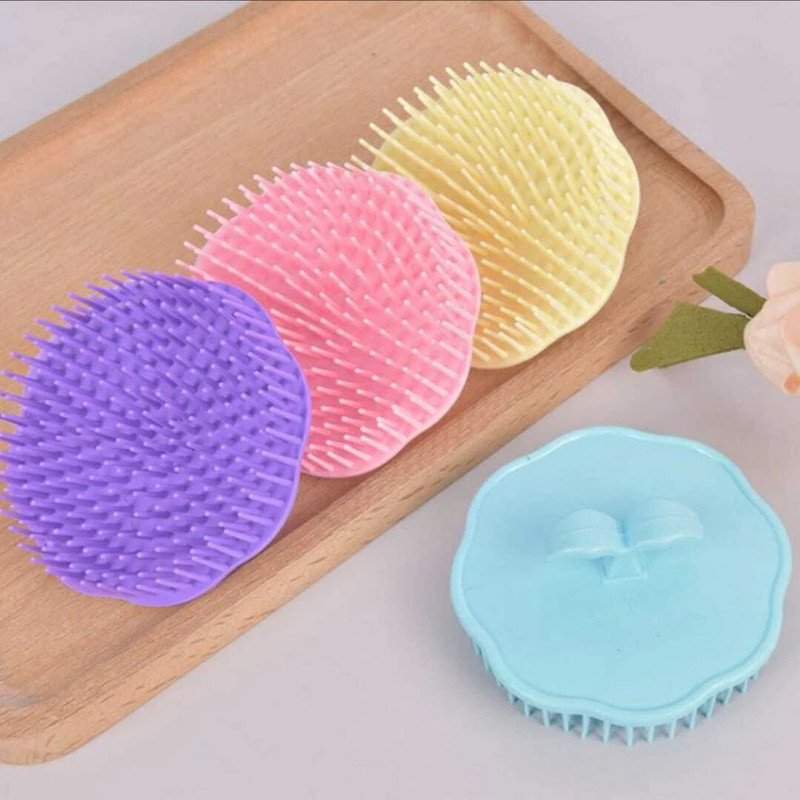 Inasar Hand Grip Handle Round Multi-color Plastic Hair Combs multicolor set of 4