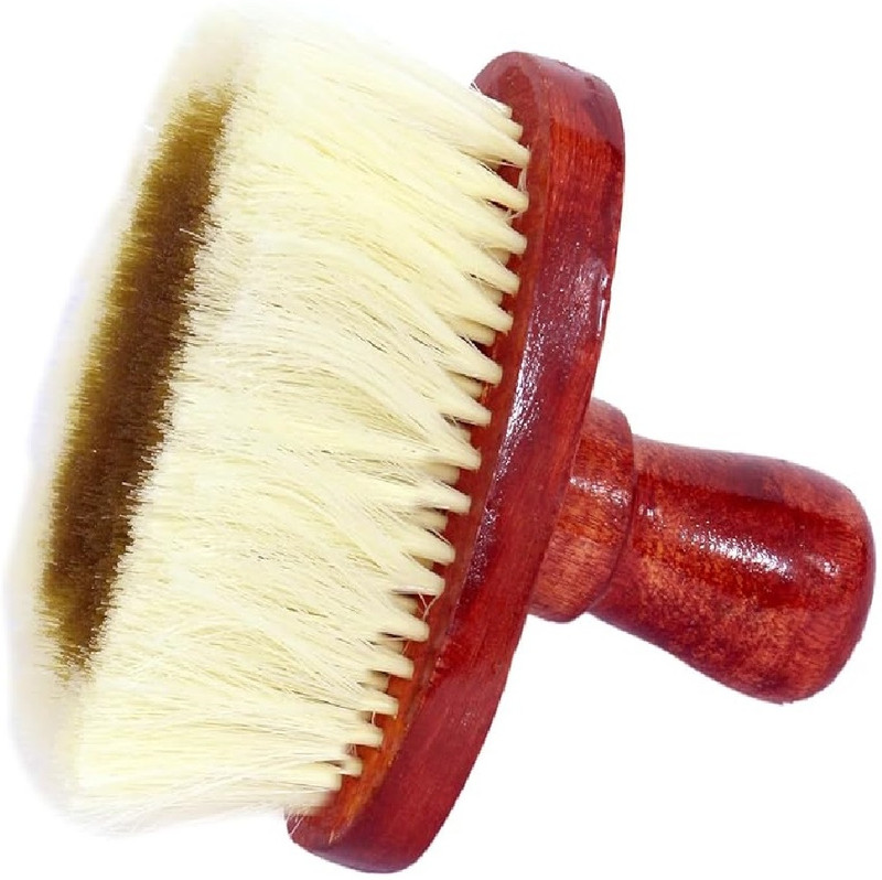 Doberyl Wooden Handle Duster Brush for Hair Cutting Soft Cleaning Barber Natural nylon