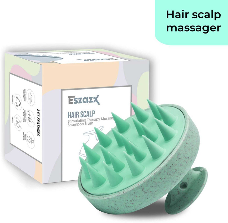 ESZAZX Hair Scalp Massager Shampoo Brush with Long and Soft Silicon Bristles
