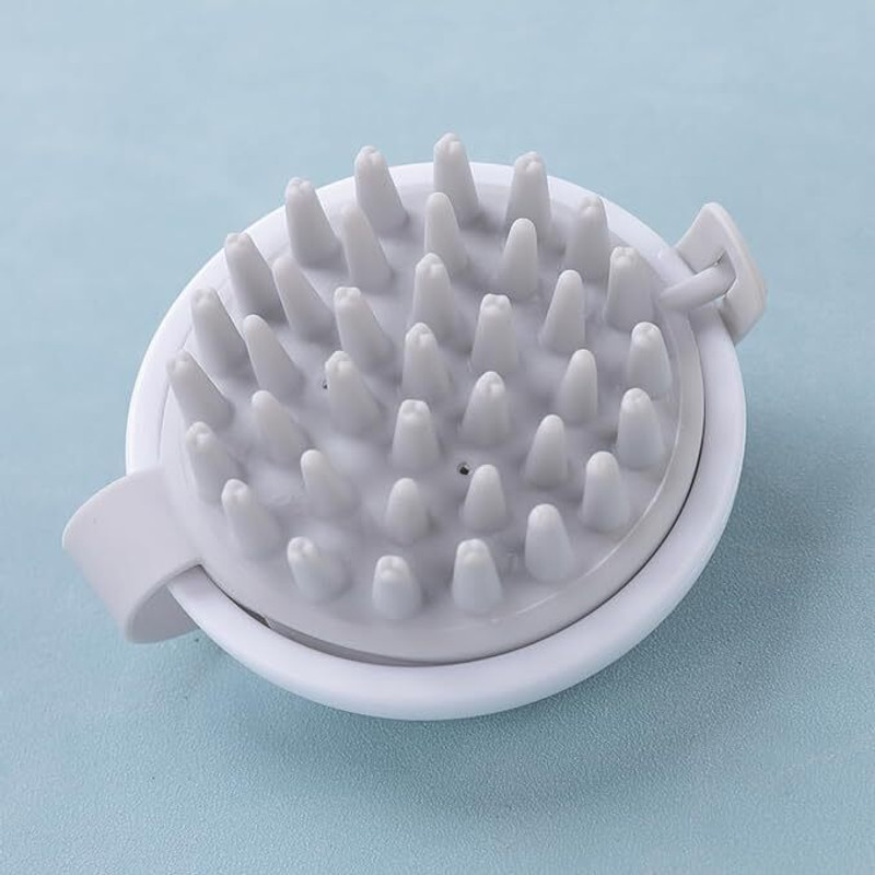 KUBER INDUSTRIES Hair Massager Brush|Soft Silicone Bristles For Dandruff|XJWTEU|White