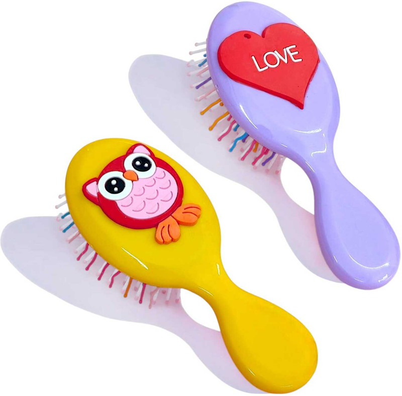 AMANVANI Soft-Bristle Hair Brush for Girls, Women Return Gift For Kids Random colour
