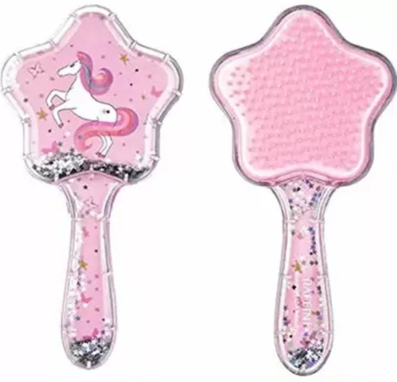 feelhigh Paddle Cushion Hair Massage Hairbrush 3D Unicorn Kids Hair Brush/Hair Comb