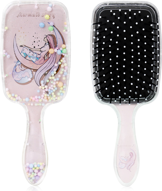 Zibuyu Hair Brush for Kids and Women Cute Mermaid Paddle Hair Brush Hair Styling Comb
