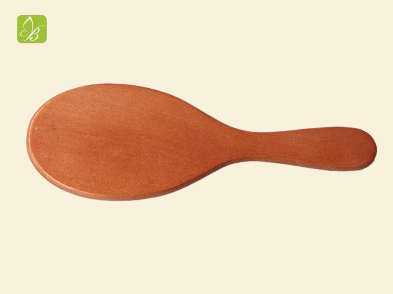 Beautifly Wooden white base round Paddle comb