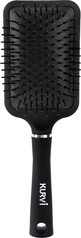 KURVI Black Paddle Hair Brush