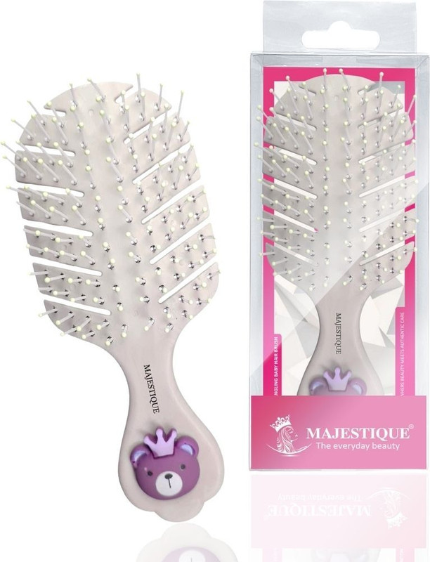 MAJESTIQUE Small Hair Brush - Travel Detangling Brushes - 100% Bio-Friendly Hair Comb