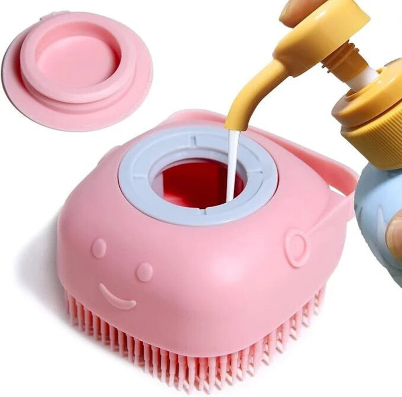 MSVTRADESS Silicone Brush with Shower Gel Dispenser