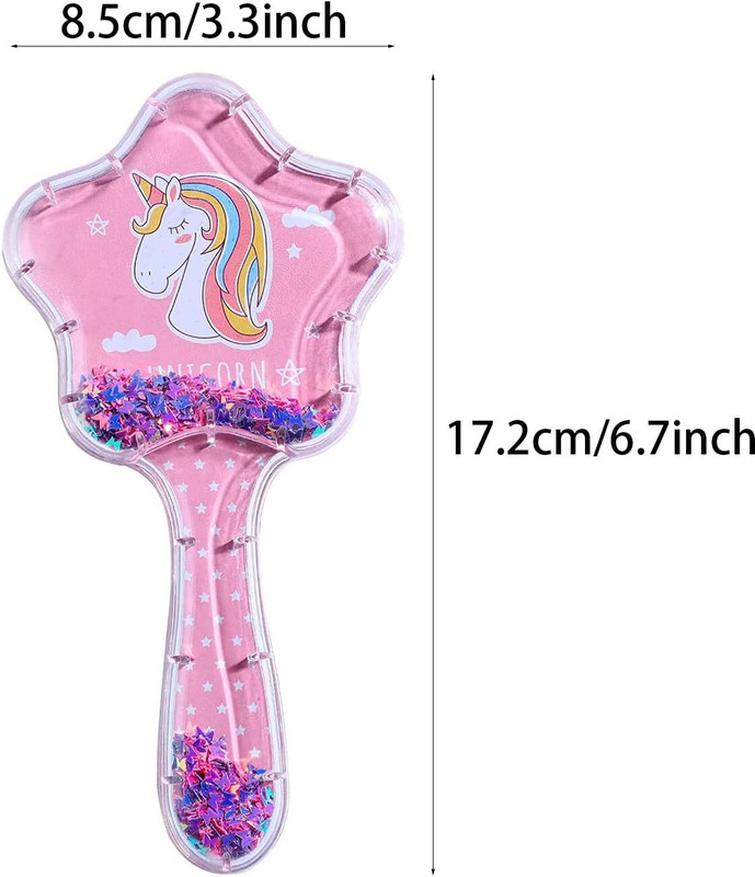 mnr Magic Brand Hair Brush Glitter Five Pointed Star Plastic Hair Brush For Kids