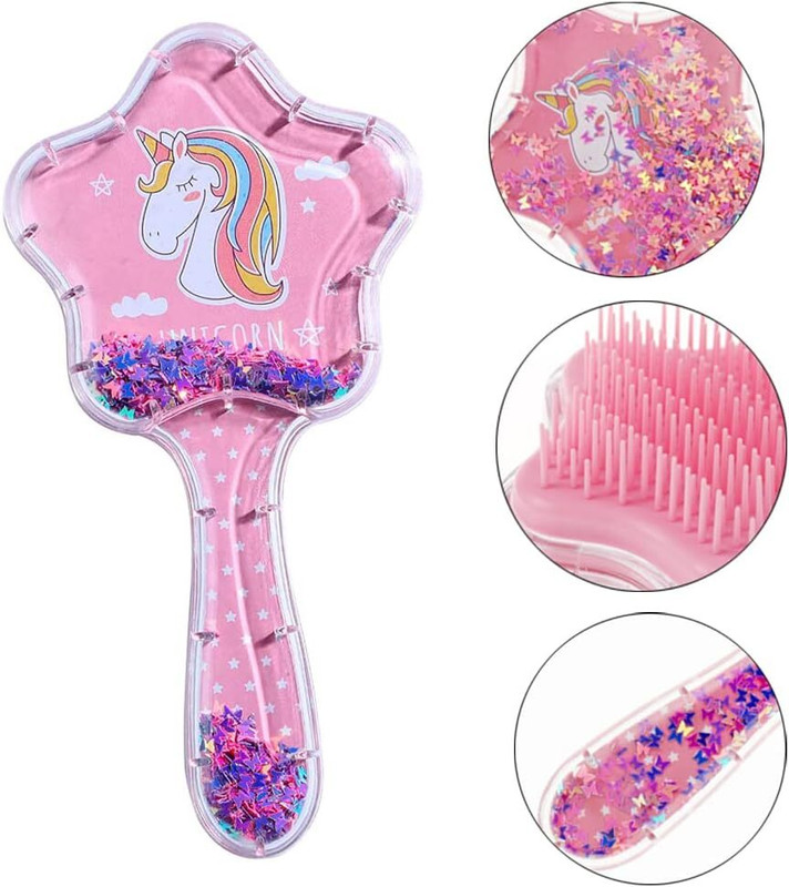 mnr Magic Brand Hair Brush Glitter Five Pointed Star Plastic Hair Brush For Kids