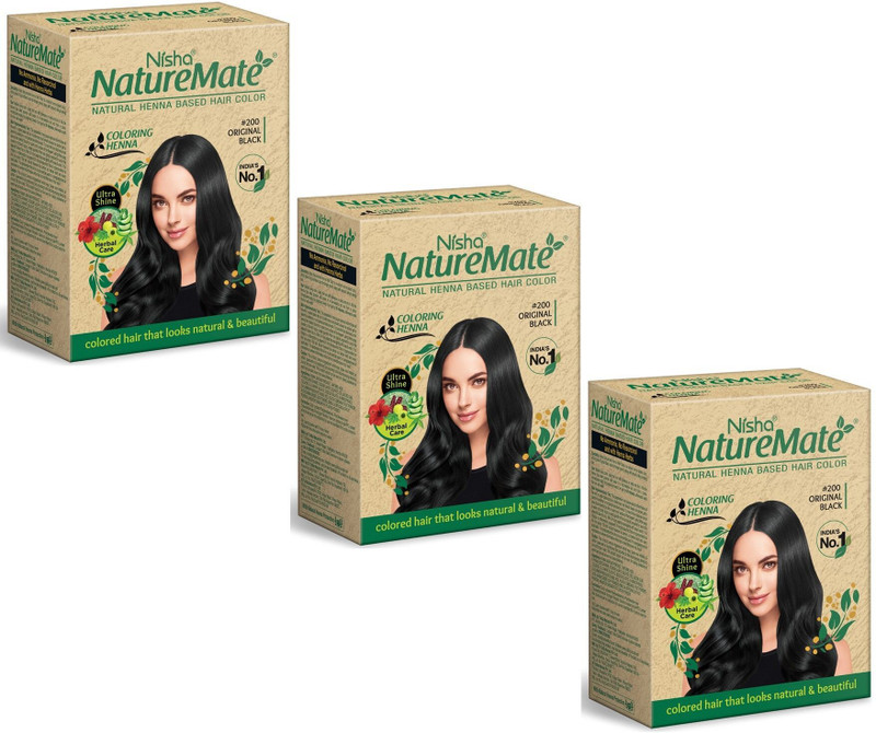 Nisha Nature Mate Henna Based , Natural Black
