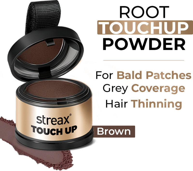Streax Hair Root Touch Up Powder Brown - 4gm , Brown