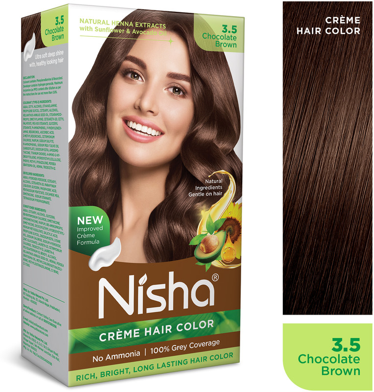 Nisha Creme Hair Color 3.5 CHOCOLATE BROWN , CHOCOLATE BROWN 3.5