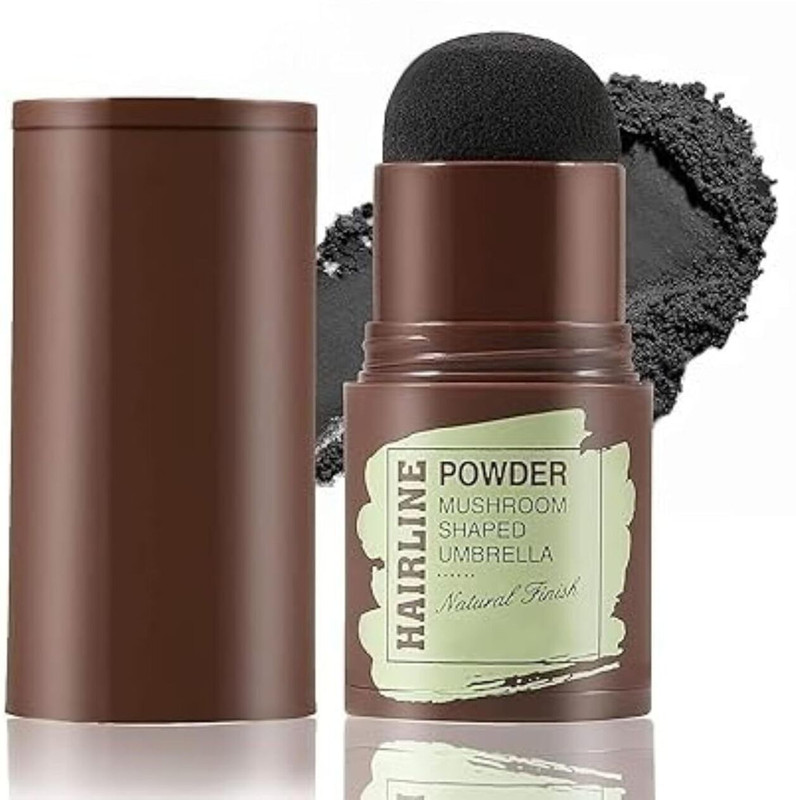 BROLIX Instant Natural Hairline Colour Touch-Up Powder Stick for Women & Men , BLACK