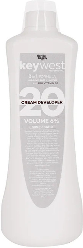 Keywest Professional Hair Developer 20 Volume, 1000ml , White