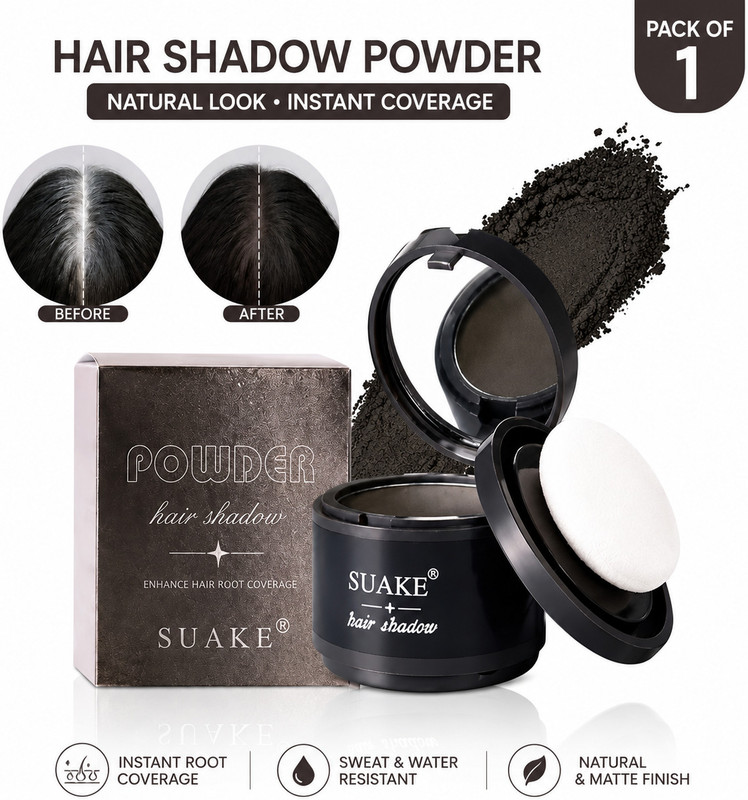 Aawad Hairline Powder, Hairline Shadow Powder Stick, Eyebrow, Hair Toppers Women & Men , black