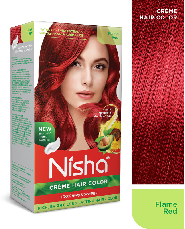 Nisha Creme Hair Color FLAME RED , FLAME RED
