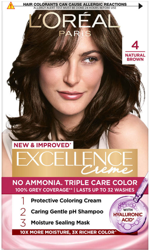 L'Oréal Paris Excellence Creme Hair Colour | upto 100% Grey Coverage at-Home , 3 Dark Brown