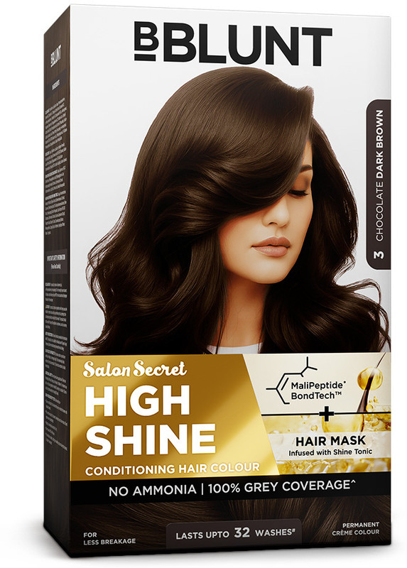 BBlunt Salon Secret High Shine Conditioning Hair Colour , Chocolate Dark Brown
