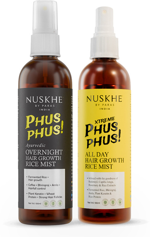 Nuskhe By Paras 24/7 Phus Phus Combo |Xtreme Phus Phus All Day Hair Regrowth Rice Mist | Phus Phus Fermented Rice Hair Mist(2 Items in the set)