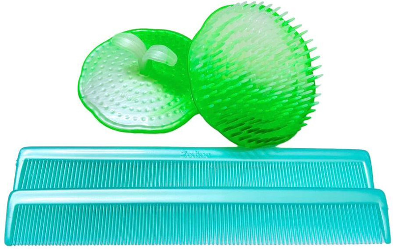 Fabowlous Hair Comb Round Brush and small comb Pack of 4