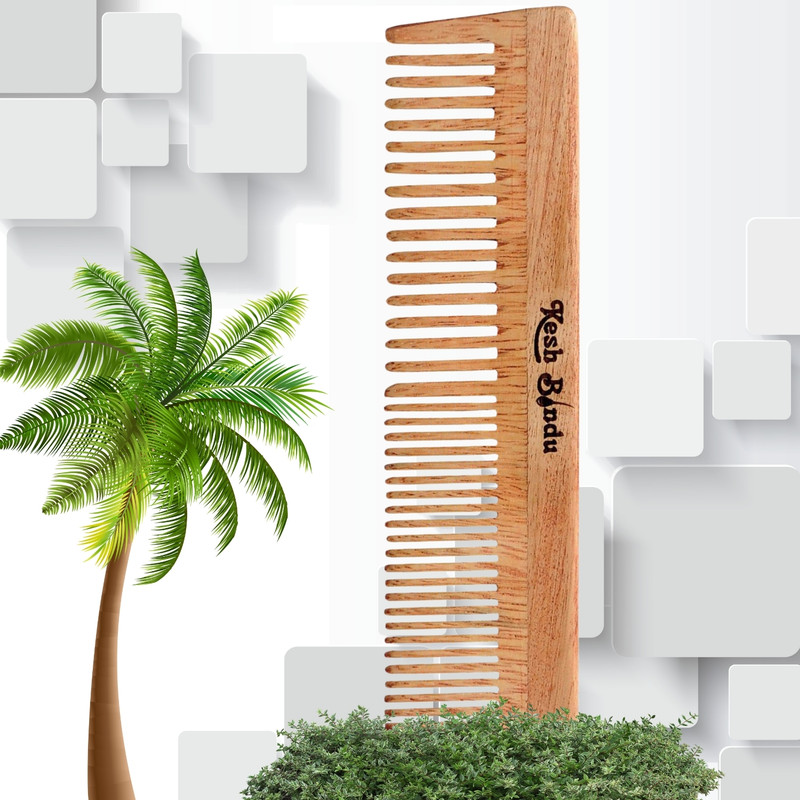 KeshBindu FULLY 100% Original Handmade Neem Wood Comb Pack -1