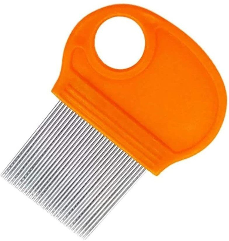 mapperz Lice Comb with Metal Teeth & Lens, Nit and Egg Remover - Multicolor