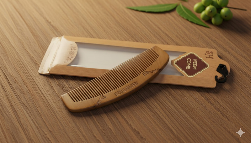TNAHSIN Eco-Friendly Natural Wooden Comb - Handcrafted for Healthy Hair