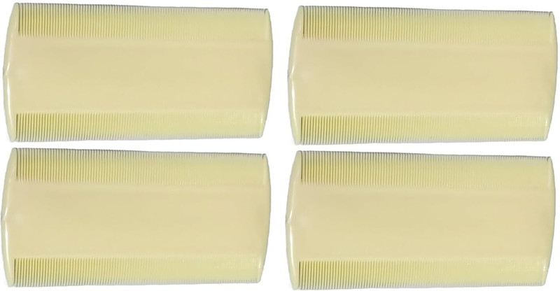 nawani Lice and Nits Removal Comb, Ivory Colour, Pack of 4 Jun Comb