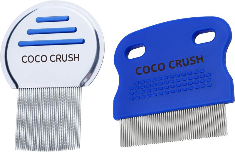 COCO CRUSH Stainless Steel Hair Combs - Lice, Nit, Dandruff Removal & Grooming | Fine Teeth