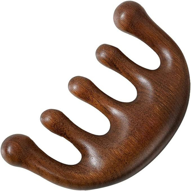 MMTSWorld Wooden scalp massager for hair growth Wood Head scalp massage comb tool