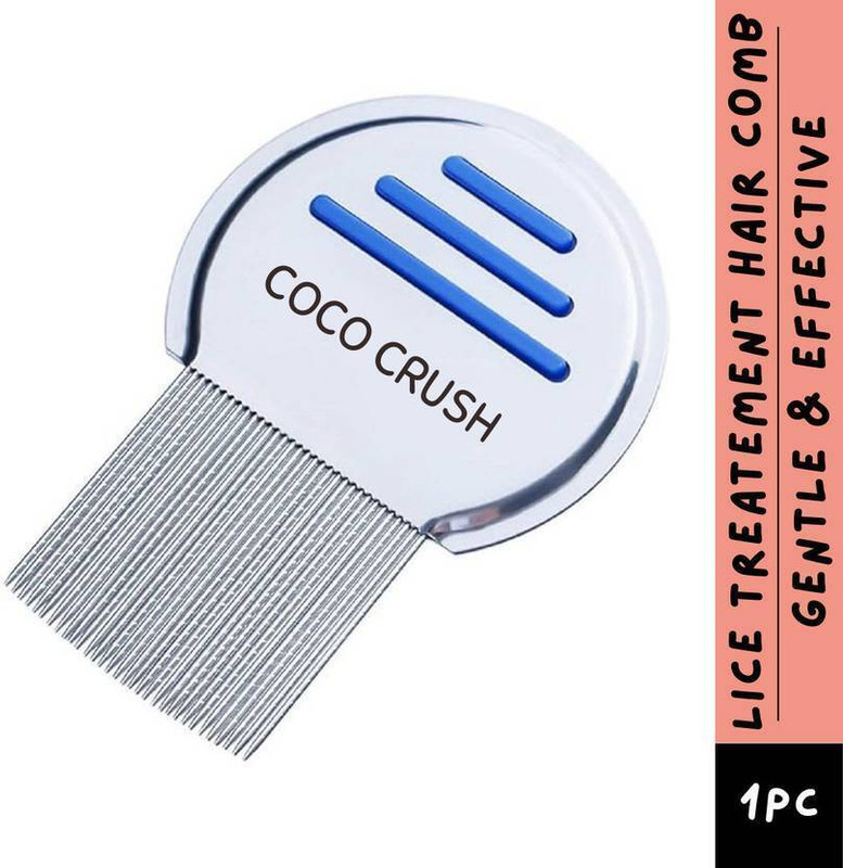 COCO CRUSH Stainless Steel Lice, Nits, Dandruff Remover Comb - Quick Lice Elimination
