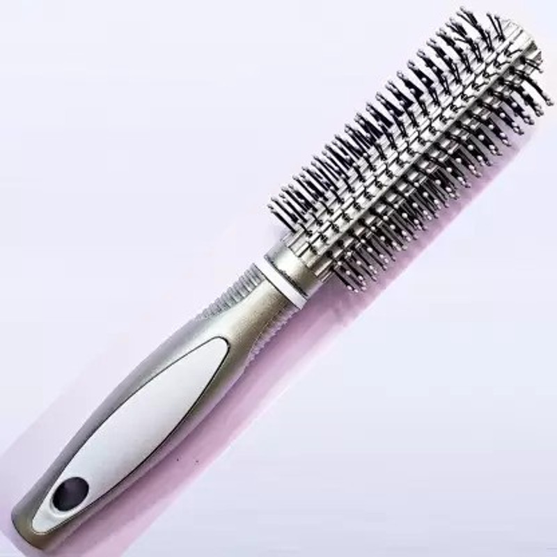WATELLO Yellow color plastic Round Rolling Curling Comb Hair Brush For Men And Wome