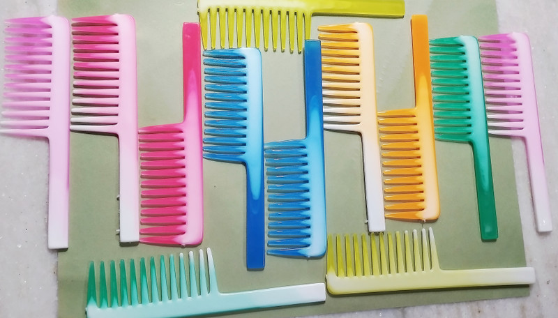 Shiva Collections 12 Pcs Plastic Hair Comb Set for Women & Girls | Wide Tooth Detangling Combs |